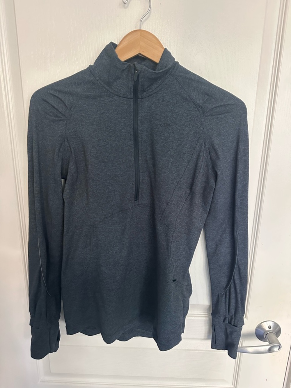 Lululemon Half-Zip Active Pullover in Dark Teal/ Charcoal Heather